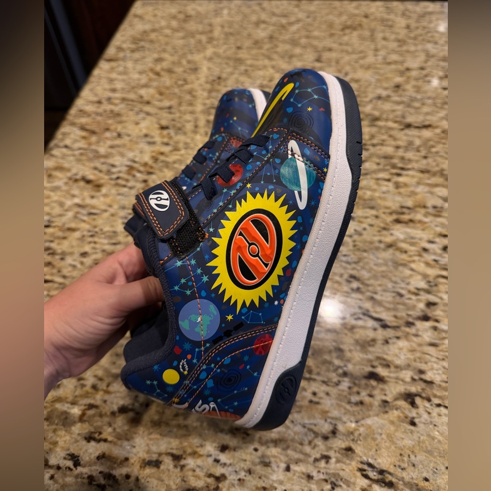 Heelys Big Kids' Dual up X2 Sneaker Navy/Black/Multi Orbit size 6 youth, EUC